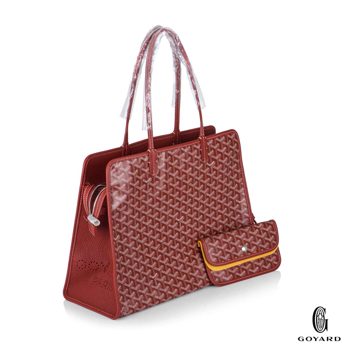 Goyard Brown/Cognac Coated Canvas Hardy Tote PM Goyard